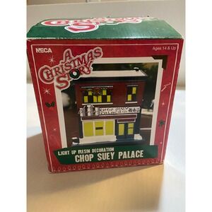 NECA A Christmas Story Chop Suey Palace Light Up Resin Decoration 40164 Red